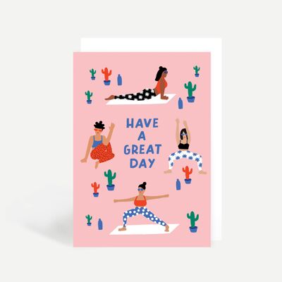 Yogis Have A Great Day Greetings Card