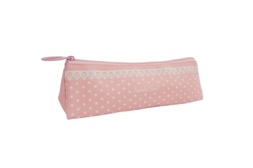 Make up bag Polka dots pink 19x7 cm Isabelle Rose