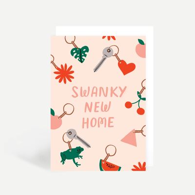 Swanky New Home Keyrings Greetings Card