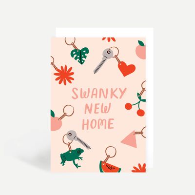 Swanky New Home Keyrings Greetings Card