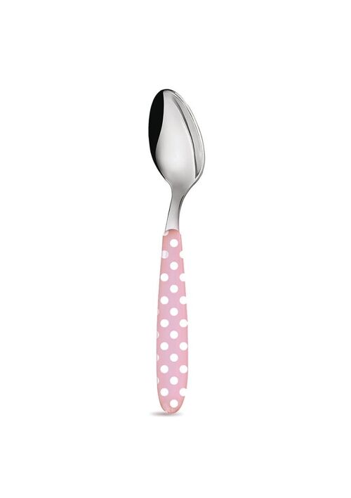 Small spoon pastel pink with dots