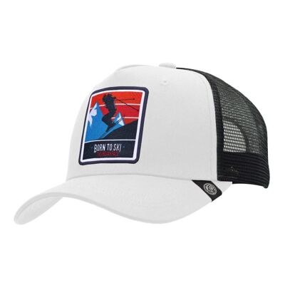 8433856070071 - Born to Ski Blanca The Indian Face Trucker Cap for men and women