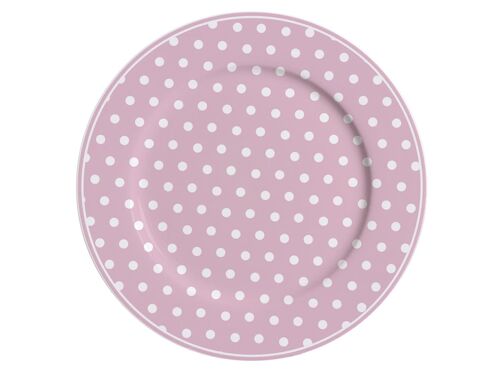 Porcelain dessert plate Polka dot pastel pink 19 cm Isabelle Rose