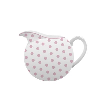 Porcelain milk pot Polka dot pastel pink Isabelle Rose