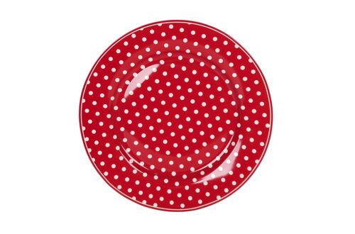 Porcelain large plate Polka dot red 23 cm Isabelle Rose