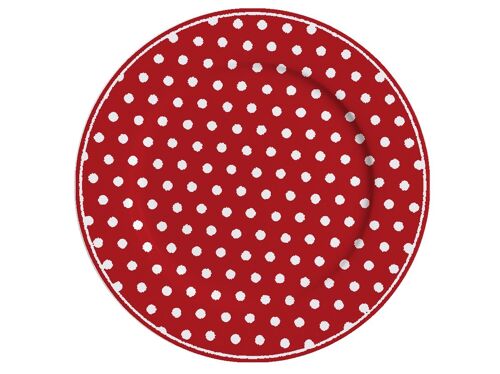 Porcelain dessert plate Polka dot red 19 cm Isabelle Rose