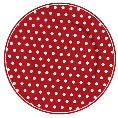 Porcelain dessert plate Polka dot red 19 cm Isabelle Rose