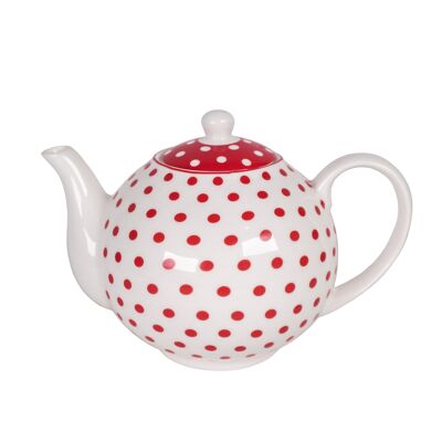 Tetera de porcelana Lunares rojos 1 litro Isabelle Rose