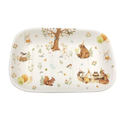 Porte-savon en porcelaine Forest Party Isabelle Rose