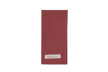 Serviette gaufrée rouge pastel 50x70 cm Isabelle Rose 1