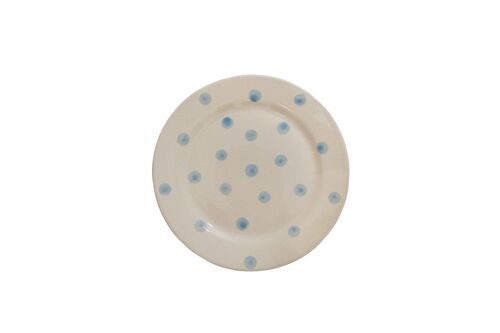 Ceramic dessert plate with blue dots 20 cm Isabelle Rose