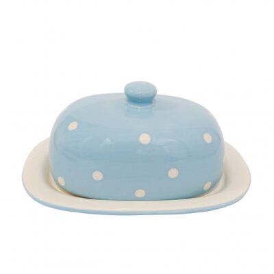 Ceramic butter dish blue 9x20,5 cm Isabelle Rose