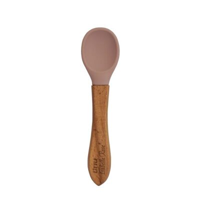 Cucchiaio in silicone beige 14 cm Little Isabelle Rose