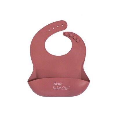 Bavaglino in silicone rosa scuro 30x23 cm Little Isabelle Rose