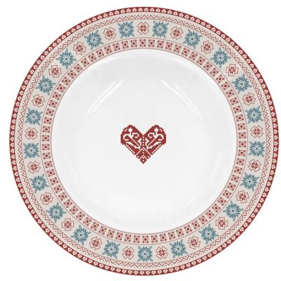 Porcelain soup plate Hygge Holidays 22 cm Isabelle Rose