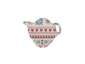 Porte-sachets de thé en porcelaine Hygge Holidays Isabelle Rose