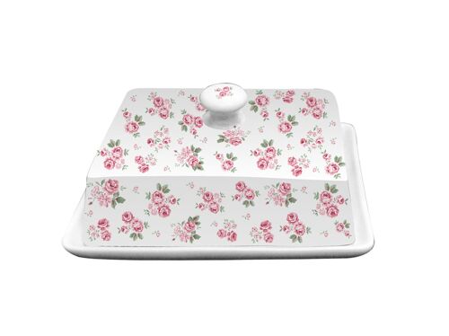 Porcelain butter dish Lucy 18x13,5x8 cm Isabelle Rose