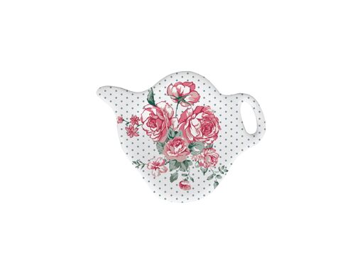 Porcelain tea bag holder Julia rose Isabelle Rose