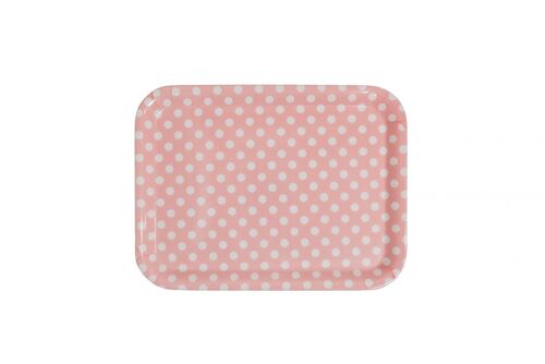 Melamine tray Polka dot pink 33x25 cm Isabelle Rose