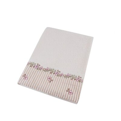 Asciugamano in cotone Bianco vintage 50x100 cm Isabelle Rose