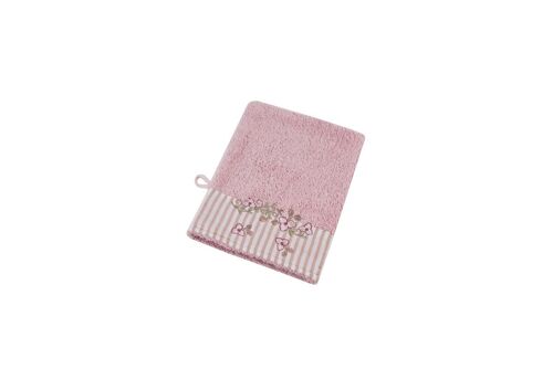 Cotton bath glove Vintage pink 16x21 cm Isabelle Rose