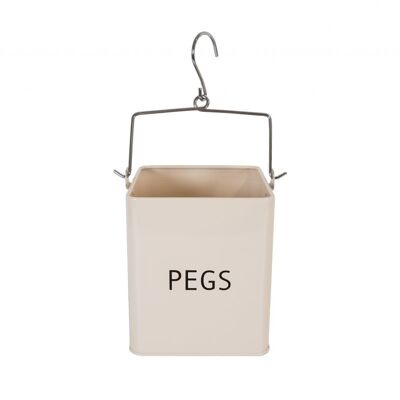 Beige pegs box 13,5x13,5x15,5 cm Isabelle Rose