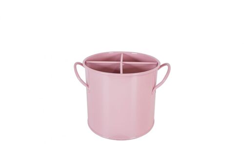 Pink utensils holder 14x13 cm Isabelle Rose