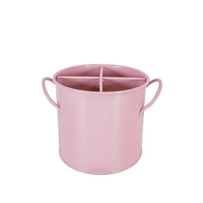 Pink utensils holder 14x13 cm Isabelle Rose