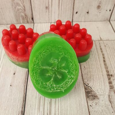 Peeling-Seife mit Wassermelone
