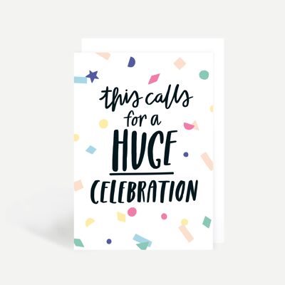Huge Celebration Greetings Card