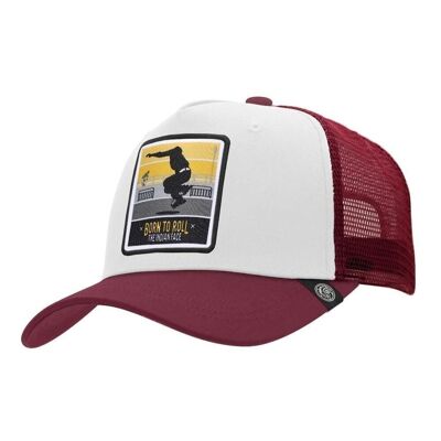 8433856070118 - Trucker Cap Born to Roll White The Indian Face for men and women