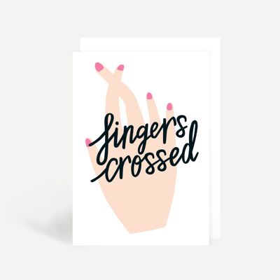 Fingers Crossed Greetings Card