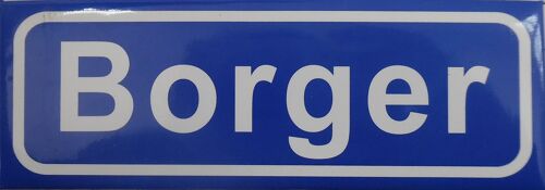 Fridge Magnet Town sign Borger