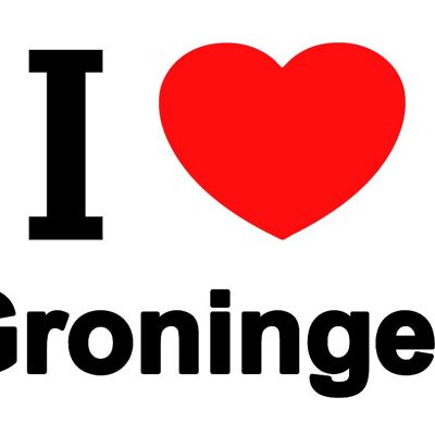 Imán de nevera I Love Groningen