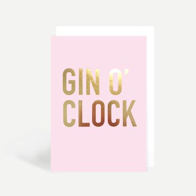 Gin O'Clock Greetings Card