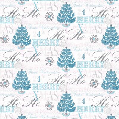 Tablecloth Xmas-Greetings in turquoise made of Linclass® Airlaid 80 x 80 cm, 1 piece
