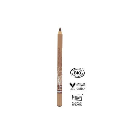 Eyebrow pencil certified organic and vegan brown