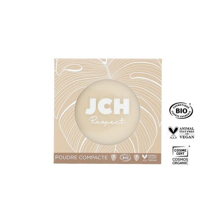 Compact powder certified organic and vegan clear