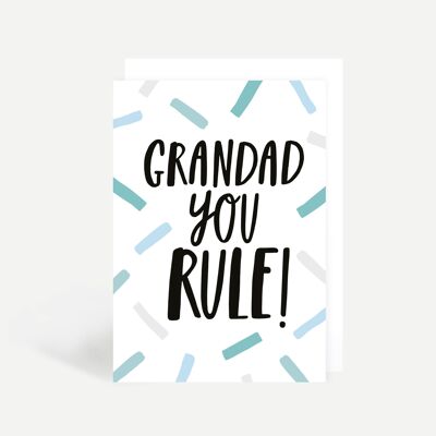 Grandad You Rule! Greetings Card