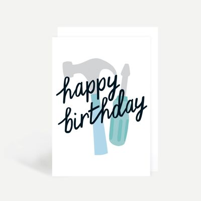 Happy Birthday Tools Greetings Card