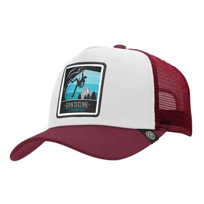 8433856070187 - Trucker Cap Born to Climb White The Indian Face for men and women