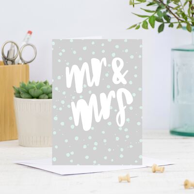 Mr & Mrs Greetings Card