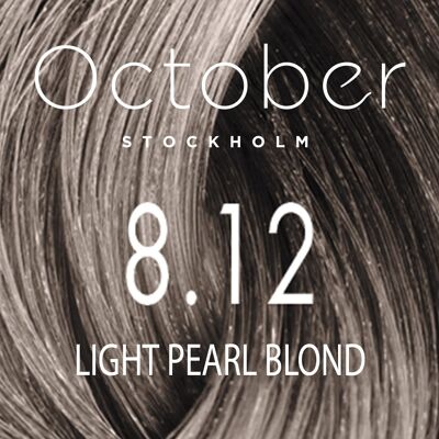 8.12 Light Pearl Blond   ( size : 20.vol (Permanent hårfärg & Gråhårstäckning))