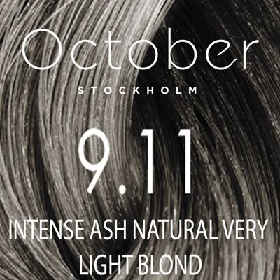 9.11 Intense Ash Natural Very Light Blond   ( size : 20.vol (Permanent hårfärg & Gråhårstäckning))