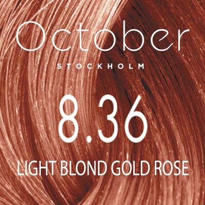 8.36 Light Blond Gold Rose   ( size : 20.vol (Permanent hårfärg & Gråhårstäckning))
