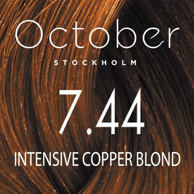 7.44 Intensive Copper Blond   ( size : 20.vol (Permanent hårfärg & Gråhårstäckning))