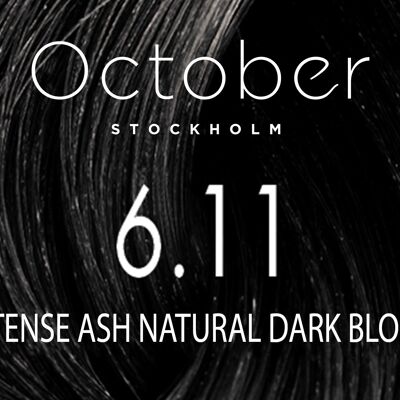 6.11 Intense Ash Natural Dark Blond   ( size : 20.vol (Permanent hårfärg & Gråhårstäckning))