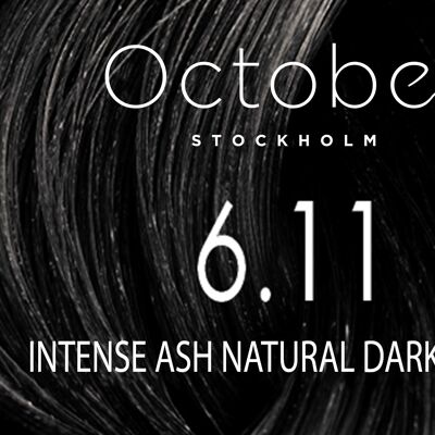 6.11 Intense Ash Natural Dark Blond   ( size : 20.vol (Permanent hårfärg & Gråhårstäckning))