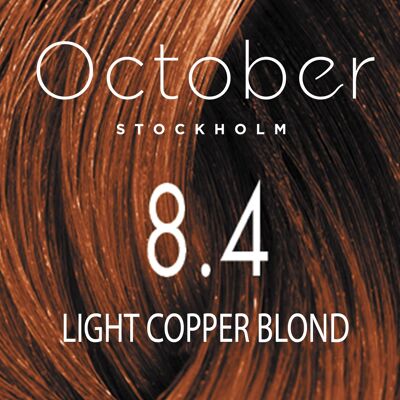 8.4 Light Copper Blond   ( size : 20.vol (Permanent hårfärg & Gråhårstäckning))