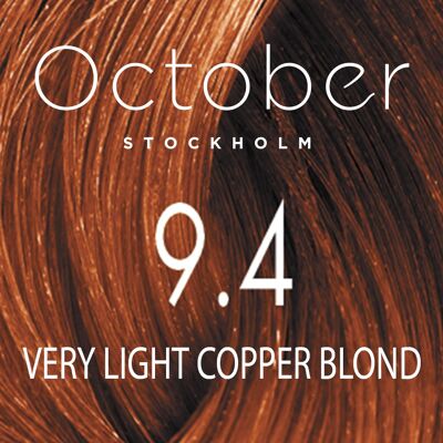 9.4 Very Light Copper Blond   ( size : 20.vol (Permanent hårfärg & Gråhårstäckning))